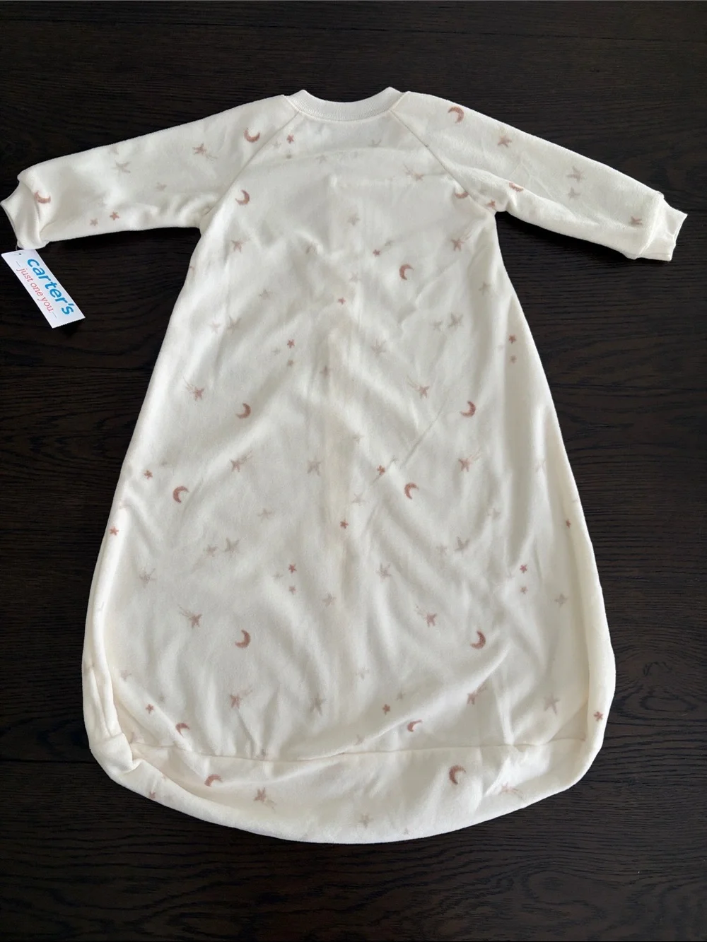 Carter's Cream Sleep Sack with Moon & Star Print (3-6M)